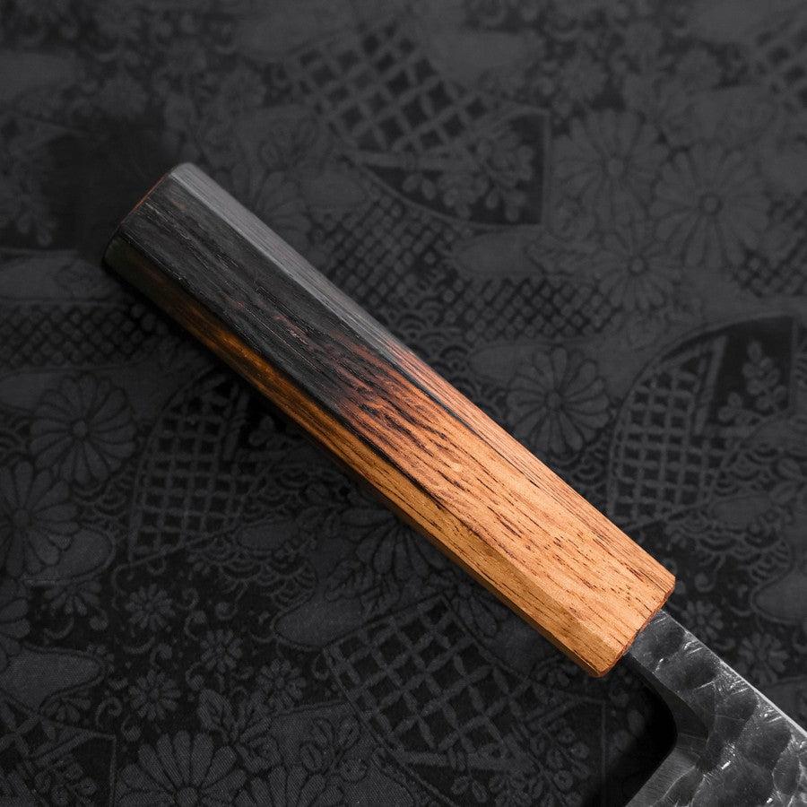 Deba White Steel #2 Kurouchi Tsuchime Yaki Urushi Handle 165mm