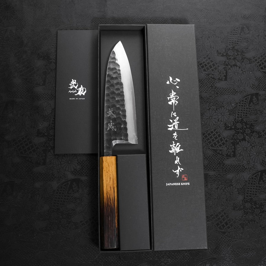 Deba White Steel #2 Kurouchi Tsuchime Yaki Urushi Handle 165mm