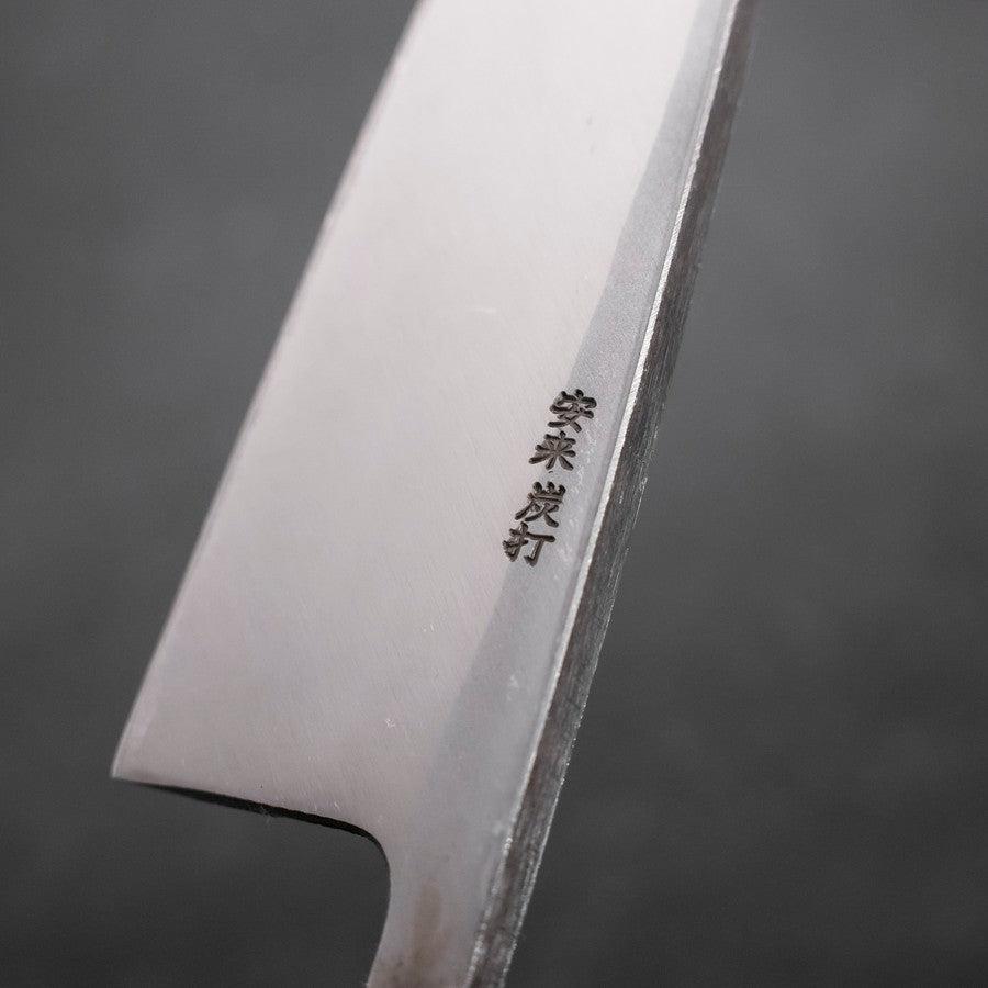 Deba White Steel #2 Kurouchi Tsuchime Yaki Urushi Handle 180mm