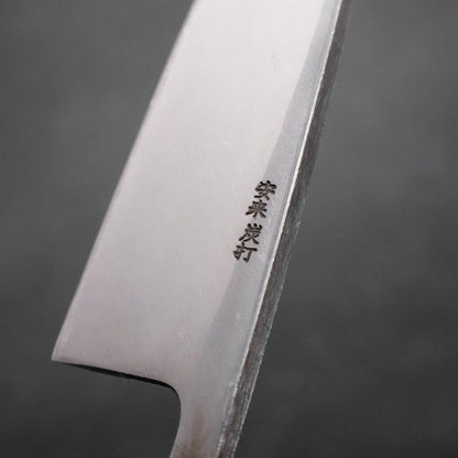 Deba White Steel #2 Kurouchi Tsuchime Yaki Urushi Handle 180mm