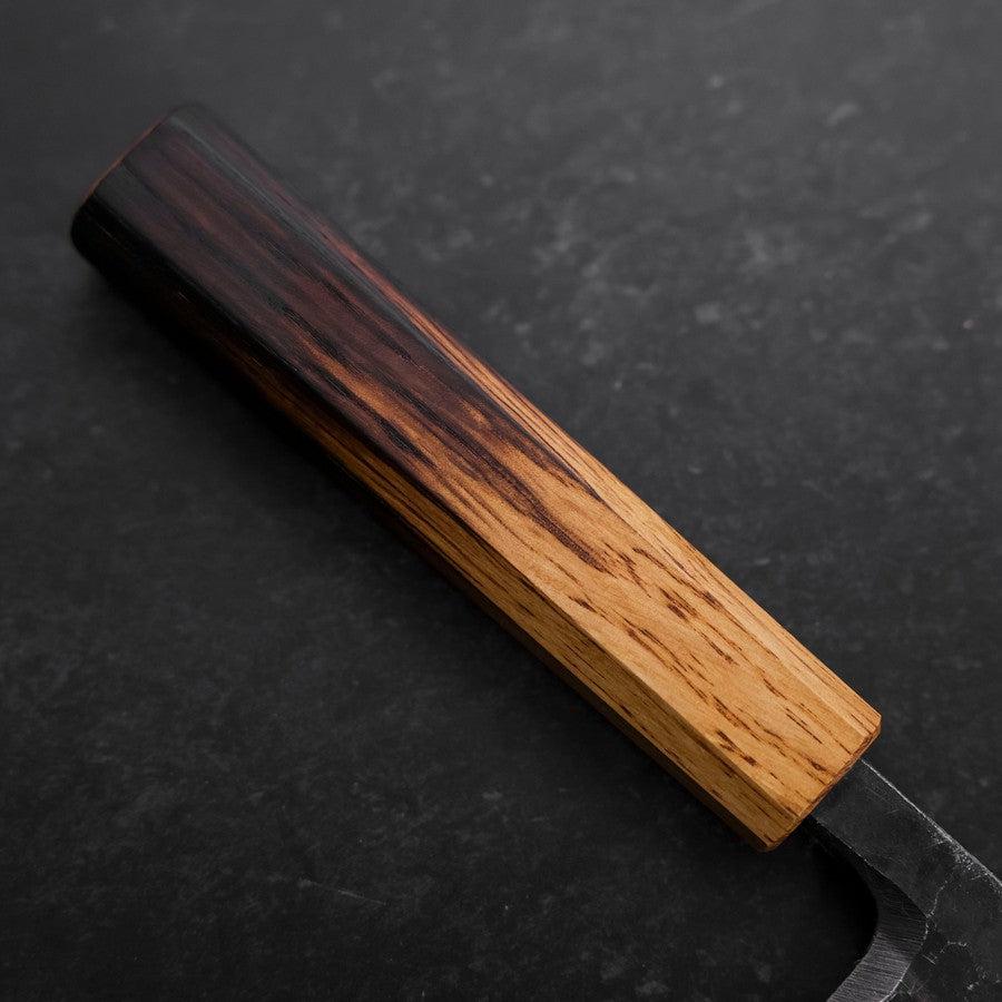 Deba White Steel #2 Kurouchi Tsuchime Yaki Urushi Handle 180mm