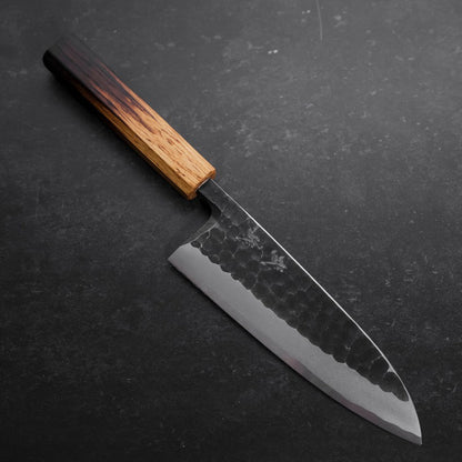 Deba White Steel #2 Kurouchi Tsuchime Yaki Urushi Handle 180mm