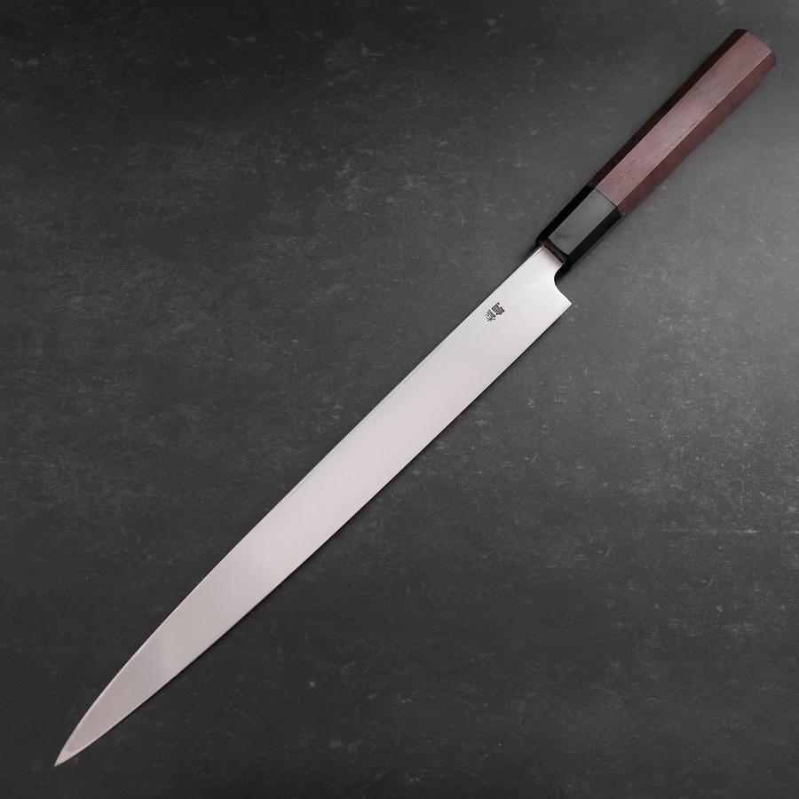 Fuguhiki Blue Steel #1 Hon-Kasumi Buffalo Walnut Handle 300mm