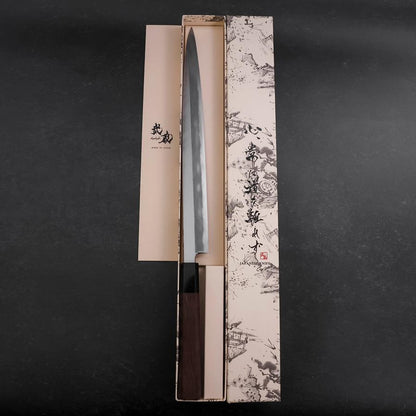 Fuguhiki Blue Steel #1 Hon-Kasumi Buffalo Walnut Handle 300mm