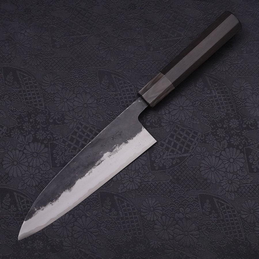 Funayuki Blue Super Kurouchi Buffalo Ebony Handle 165mm