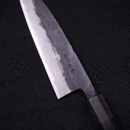 Funayuki Blue Super Kurouchi Buffalo Ebony Handle 165mm