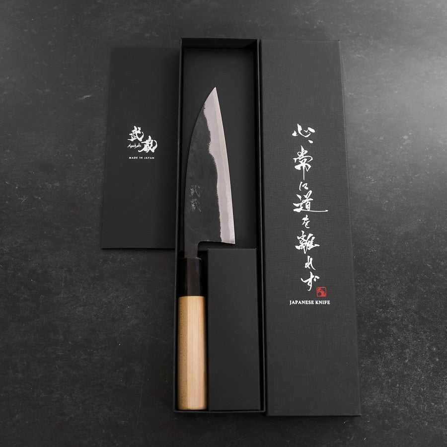 Funayuki Blue Steel #2 Kurouchi Buffalo Magnolia Handle 150mm