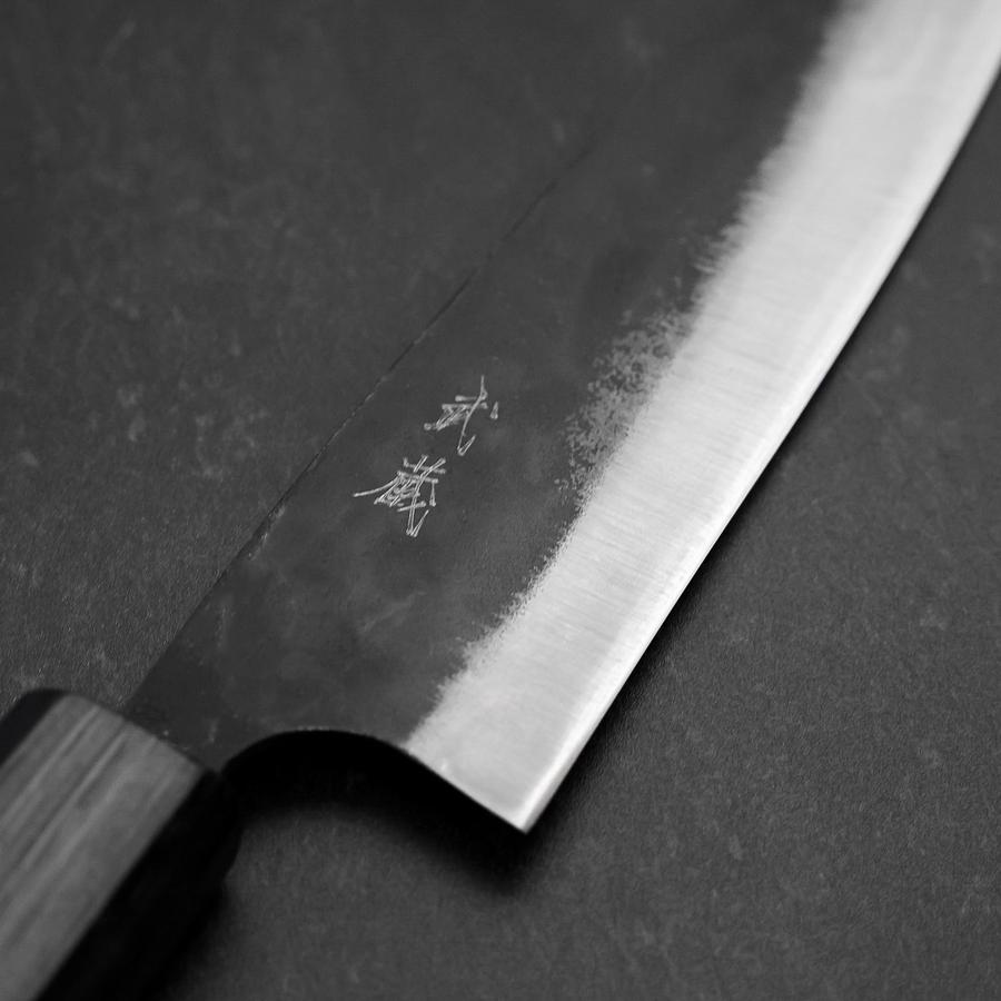 Funayuki Blue Steel #2 Kurouchi Dark Blue Urushi Handle 145mm