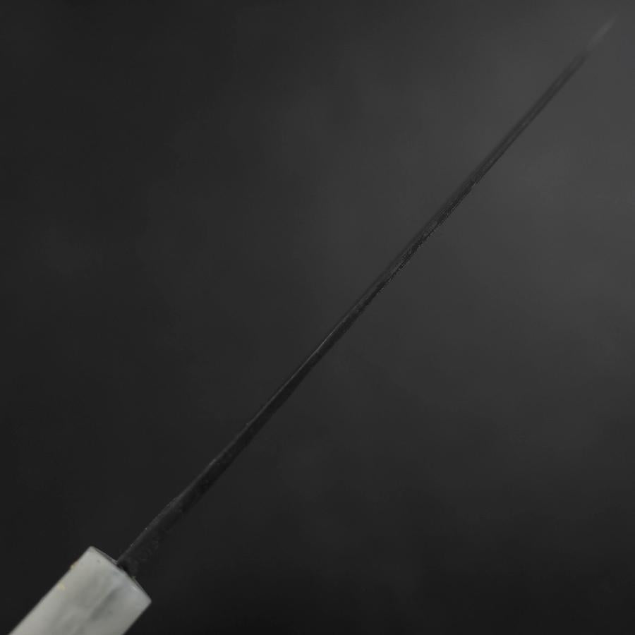 Funayuki Blue Steel #2 Kurouchi Ocean Black White Gold Handle 165mm