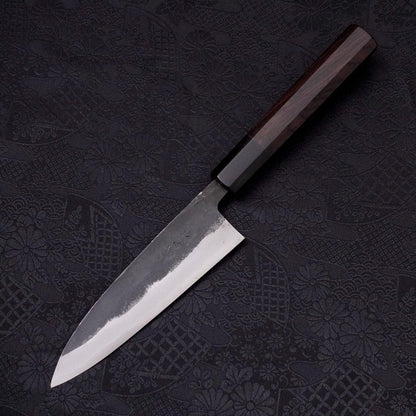 Funayuki Sabaki Blue Super Kurouchi Buffalo Ebony Handle 135mm