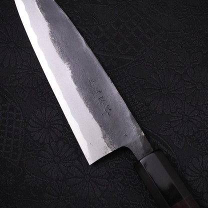 Funayuki Sabaki Blue Super Kurouchi Buffalo Ebony Handle 135mm