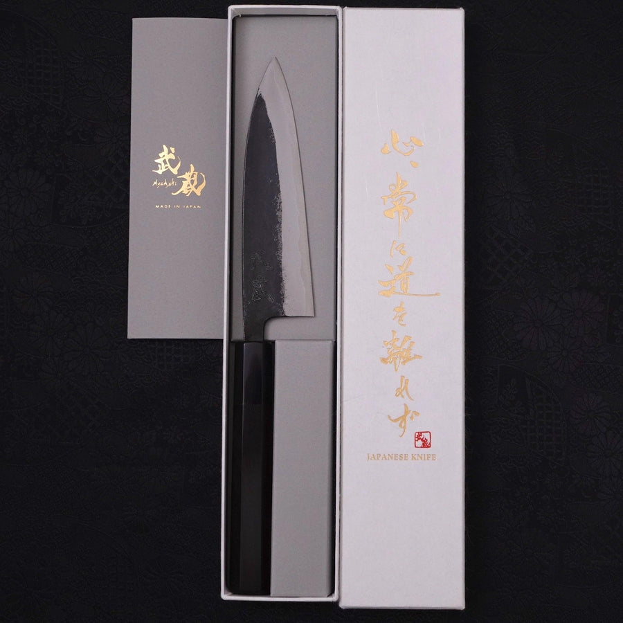 Funayuki Sabaki Blue Super Kurouchi Buffalo Ebony Handle 135mm