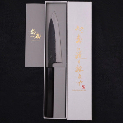 Funayuki Sabaki Blue Super Kurouchi Buffalo Ebony Handle 135mm