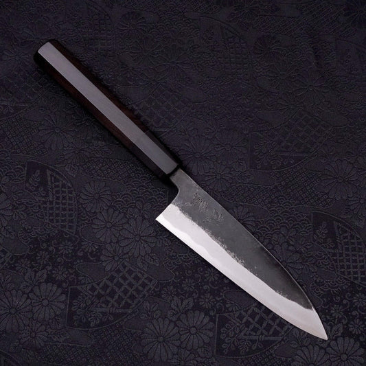 Funayuki Sabaki Blue Super Kurouchi Buffalo Ebony Handle 135mm