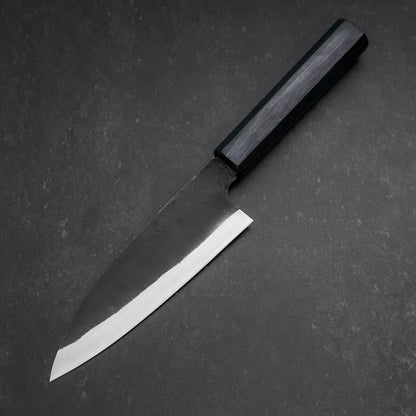 Funayuki Sabaki Blue Steel #1 Kurouchi Dark Blue Urushi Handle 165mm