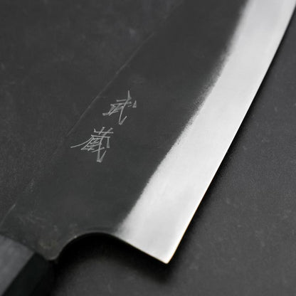 Funayuki Sabaki Blue Steel #1 Kurouchi Dark Blue Urushi Handle 165mm