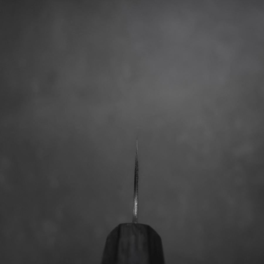 Funayuki Sabaki Blue Steel #1 Kurouchi Dark Blue Urushi Handle 165mm