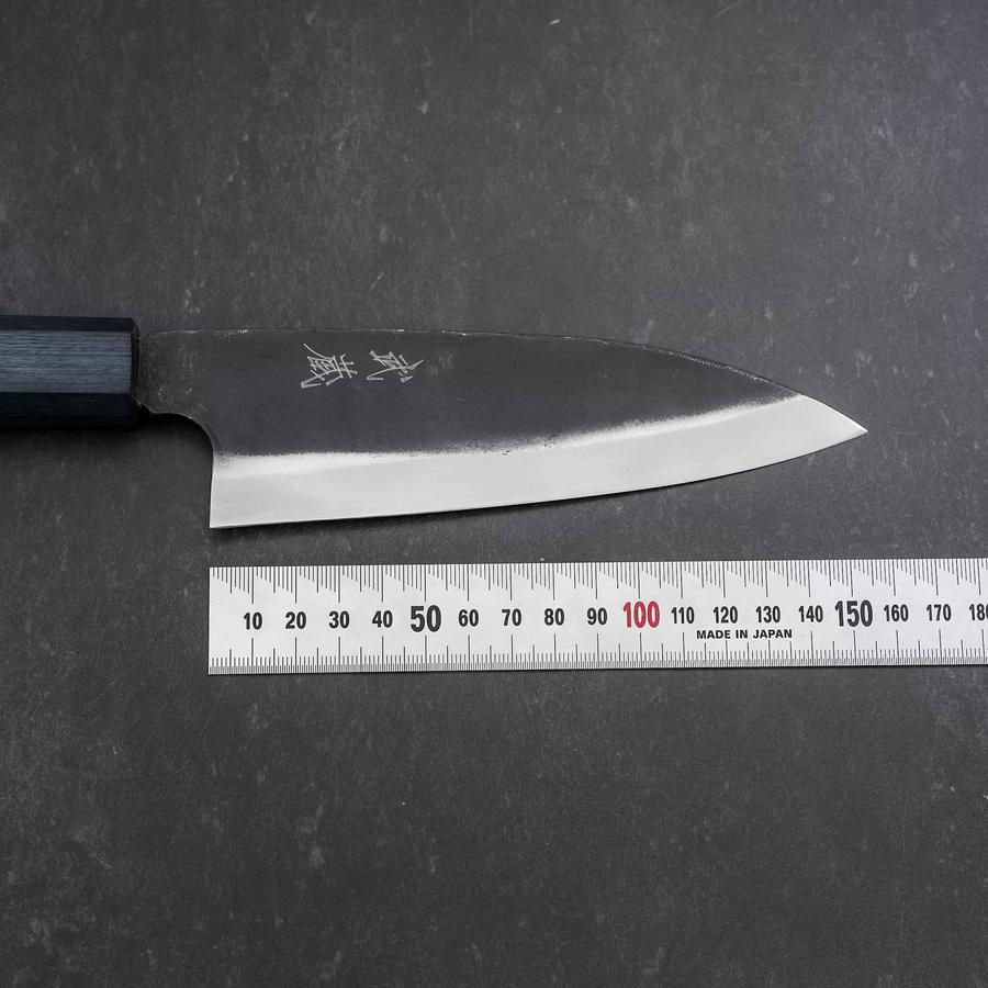 Funayuki Sabaki Blue Steel #1 Kurouchi Dark Blue Urushi Handle 165mm