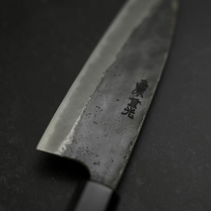 Funayuki Sabaki Blue Steel #2 Kurouchi Buffalo Teak Handle 165mm