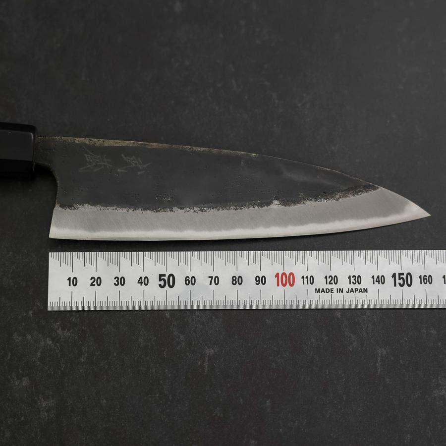 Funayuki Sabaki Blue Steel #2 Kurouchi Buffalo Teak Handle 165mm