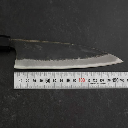 Funayuki Sabaki Blue Steel #2 Kurouchi Buffalo Teak Handle 165mm