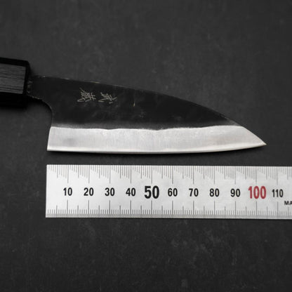 Funayuki Sabaki Blue Steel #2 Kurouchi Dark Blue Urushi Handle 105mm