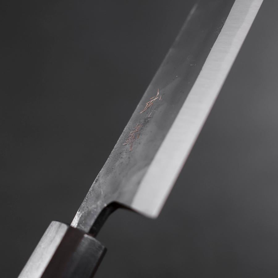 Funayuki Sabaki Blue Steel #2 Kurouchi Ebony Handle 165mm