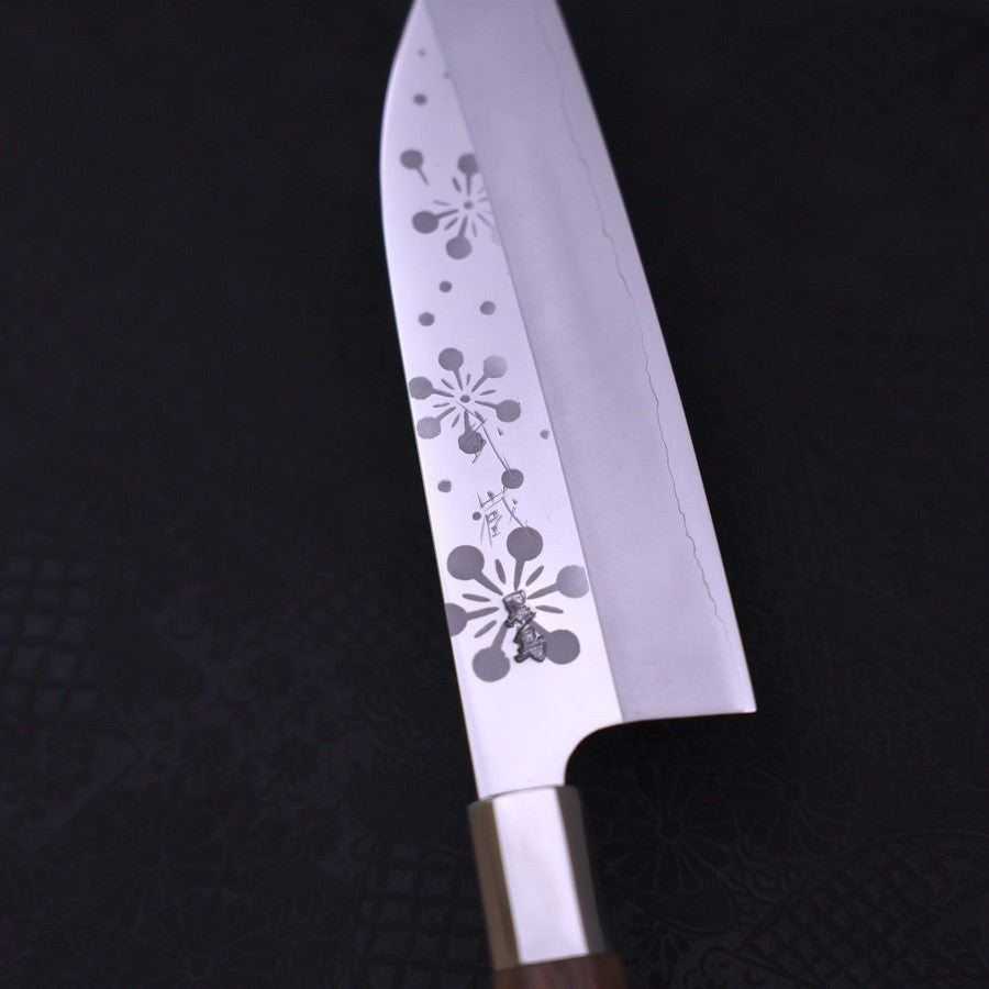Funayuki Silver Steel #3 Kazahana Walnut Handle 165mm