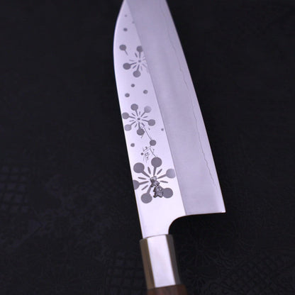Funayuki Silver Steel #3 Kazahana Walnut Handle 165mm