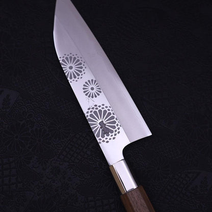 Funayuki Silver Steel #3 Kiku Walnut Handle 165mm
