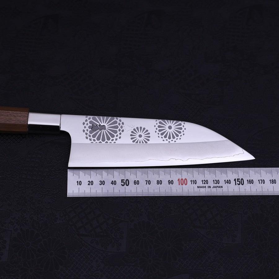 Funayuki Silver Steel #3 Kiku Walnut Handle 165mm