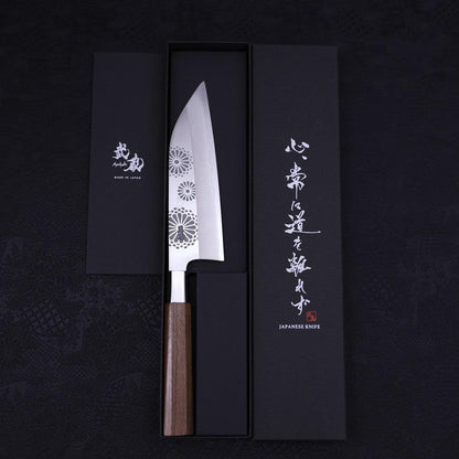 Funayuki Silver Steel #3 Kiku Walnut Handle 165mm