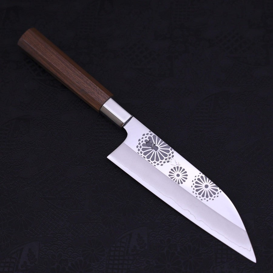 Funayuki Silver Steel #3 Kiku Walnut Handle 165mm