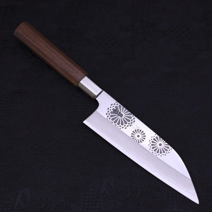 Funayuki Silver Steel #3 Kiku Walnut Handle 165mm