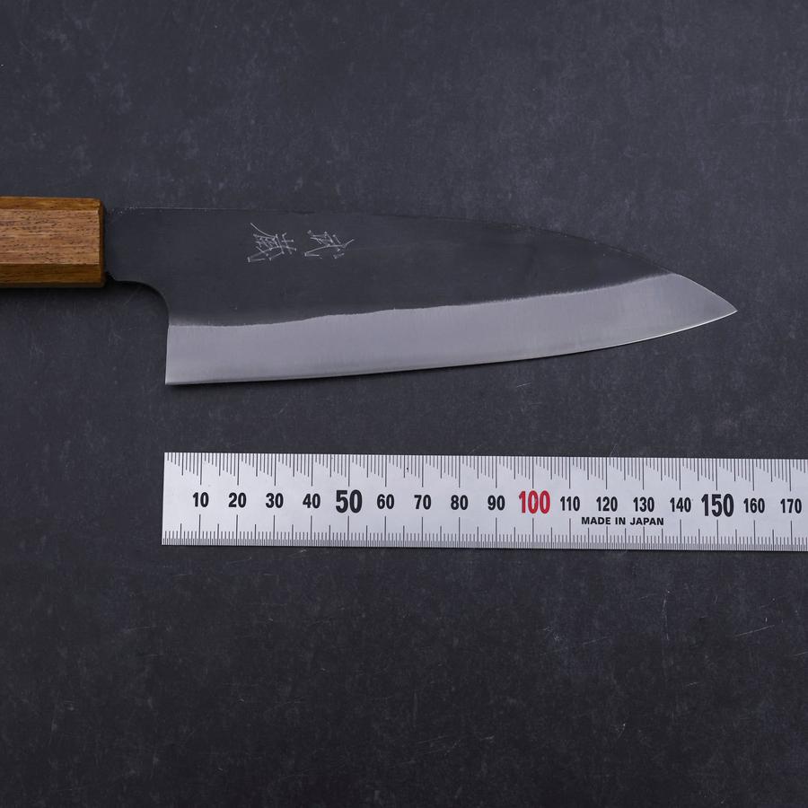 Funayuki White Steel #2 Kurouchi Oak Handle 160mm (6.3”)-[Musashi]-[Japanese-Kitchen-Knives]