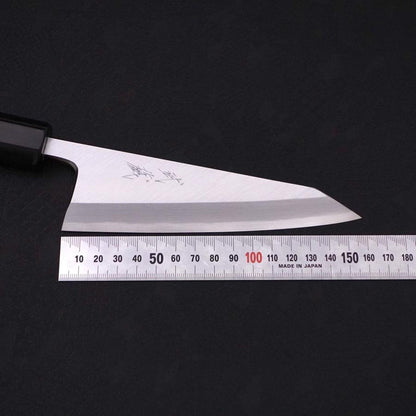 Garasuki Boning Knife White Steel #2 Kasumi Buffalo Ebony Handle 150mm