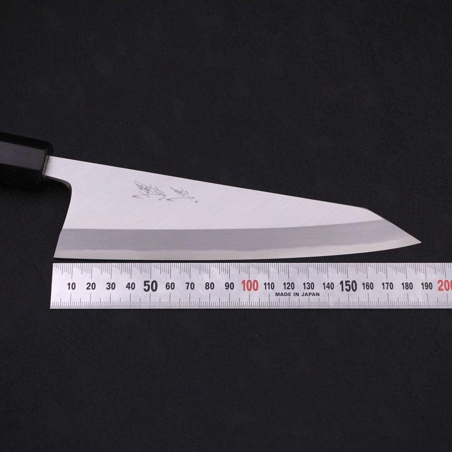 Garasuki Boning Knife White Steel #2 Kasumi Buffalo Ebony Handle 180mm