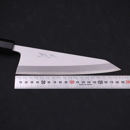 Garasuki Boning Knife White Steel #2 Kasumi Buffalo Ebony Handle 180mm