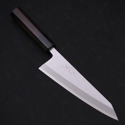 Garasuki Boning Knife White Steel #2 Kasumi Buffalo Ebony Handle 180mm