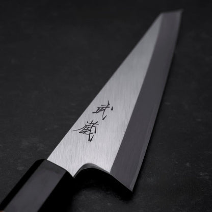 Garasuki Boning Knife White Steel #2 Polished Buffalo Teak Handle 150mm