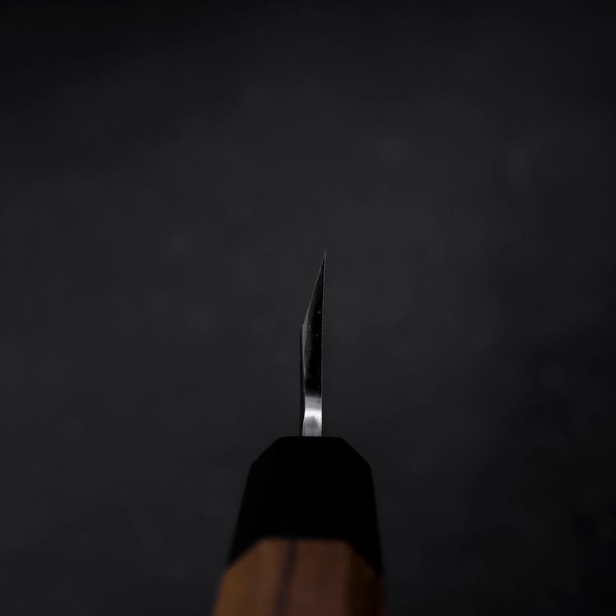 Garasuki Boning Knife White Steel #2 Polished Buffalo Teak Handle 150mm