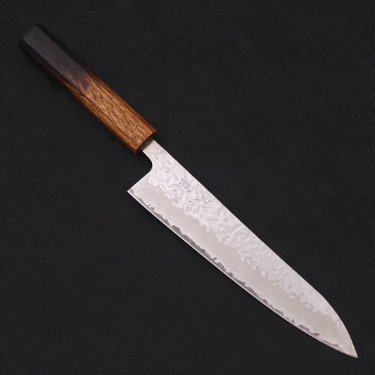Gyuto AUS-10 Mirror Tsuchime Damascus Yaki Urushi Handle 210mm