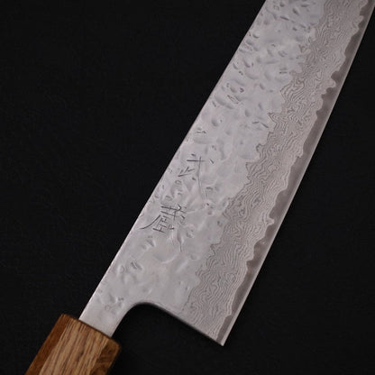 Gyuto AUS-10 Mirror Tsuchime Damascus Yaki-Urushi Handle 240mm