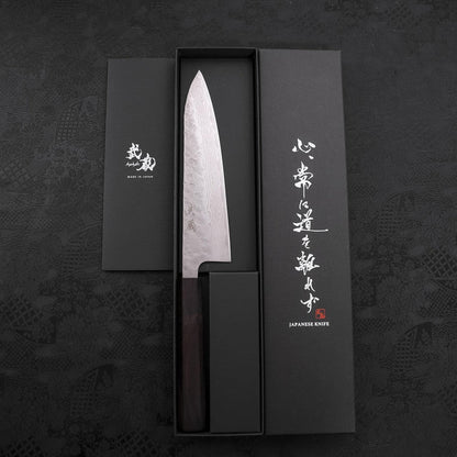 Gyuto AUS-10 Nashiji Damascus Ebony Handle 180mm