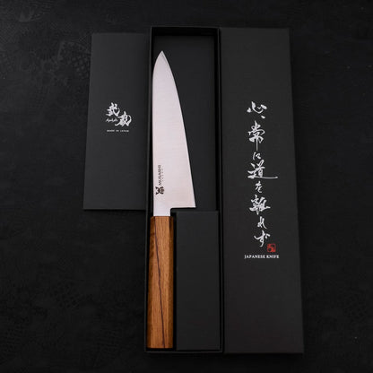 Gyuto AUS-10 Polished Oak Handle 180mm