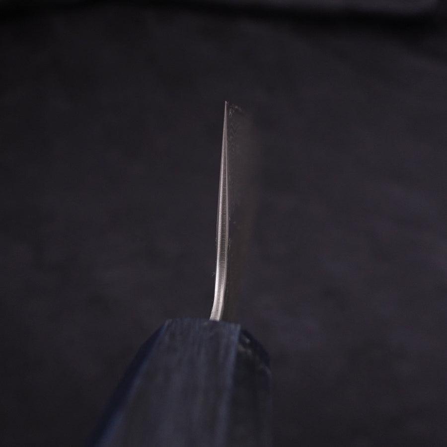 Gyuto AUS-10 Tsuchime Damascus Dark-Blue Urushi Handle 210mm
