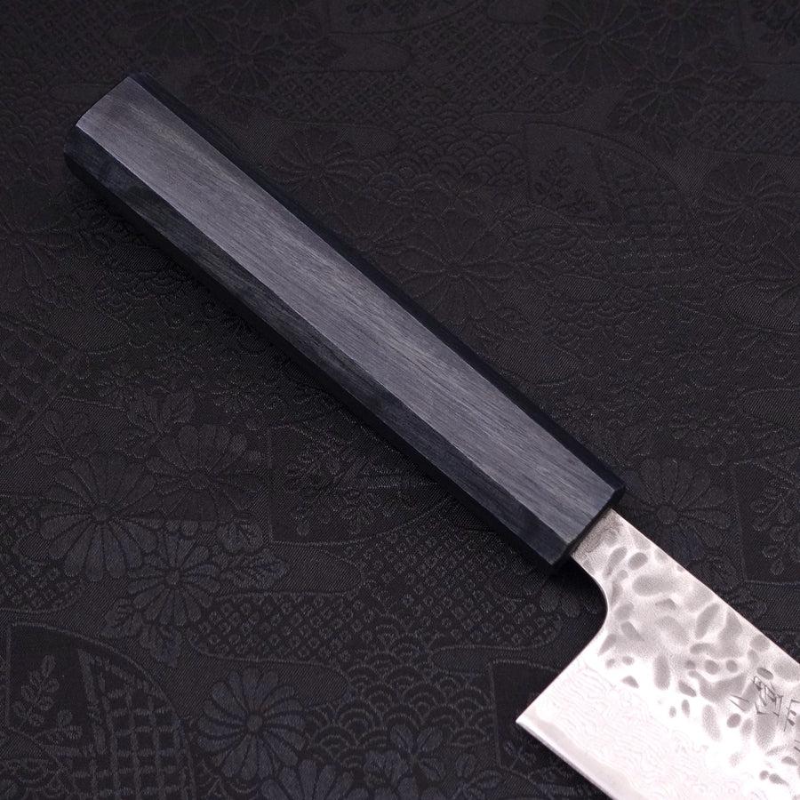 Gyuto AUS-10 Tsuchime Damascus Dark-Blue Urushi Handle 210mm