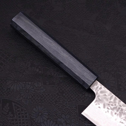 Gyuto AUS-10 Tsuchime Damascus Dark-Blue Urushi Handle 210mm