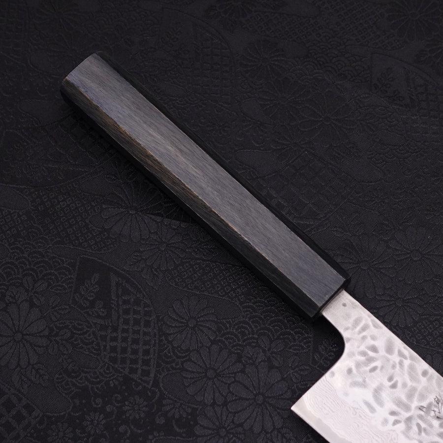 Gyuto AUS-10 Tsuchime Damascus Dark-Blue Urushi Handle 240mm