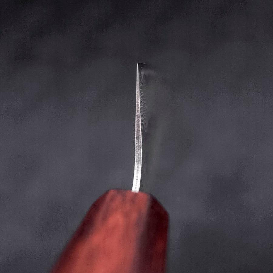 Gyuto AUS-10 Tsuchime Damascus Purple Urushi Handle 210mm